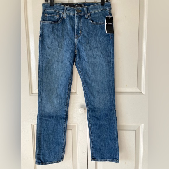 NWT RALPH LAUREN WOMEN MID-RISE STRAIGHT JEANS PETITE SIZE 4P 6P 8P - Picture 4 of 7